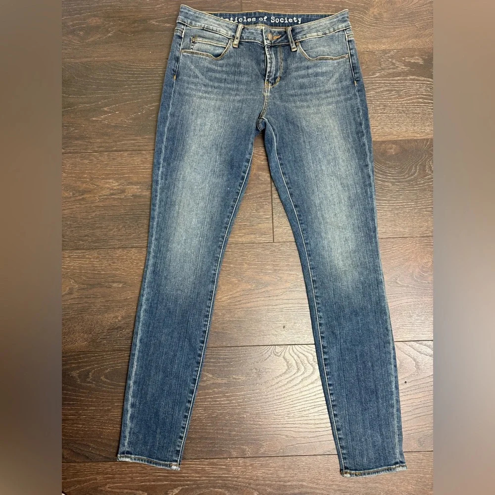 Articles of Society Womens Mya Slim Fit Jeans, Blue